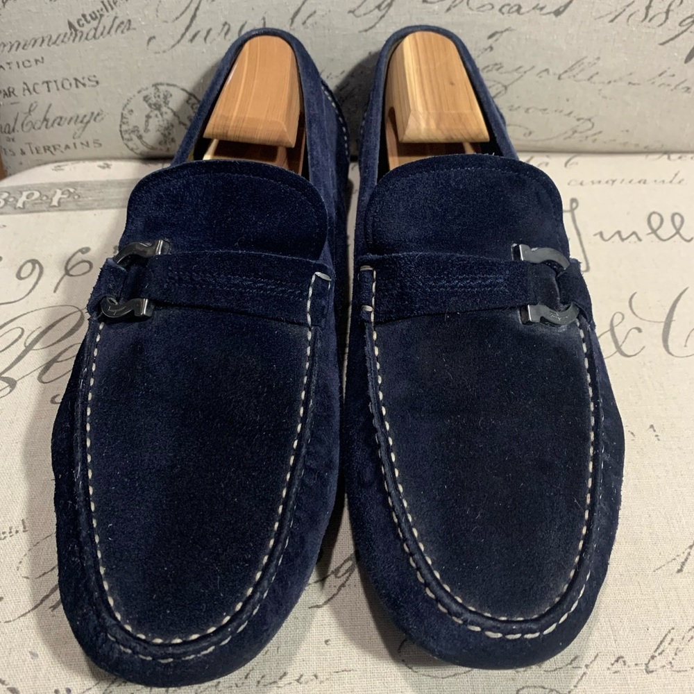Salvatore Ferragamo Parigi Marine Navy Suede